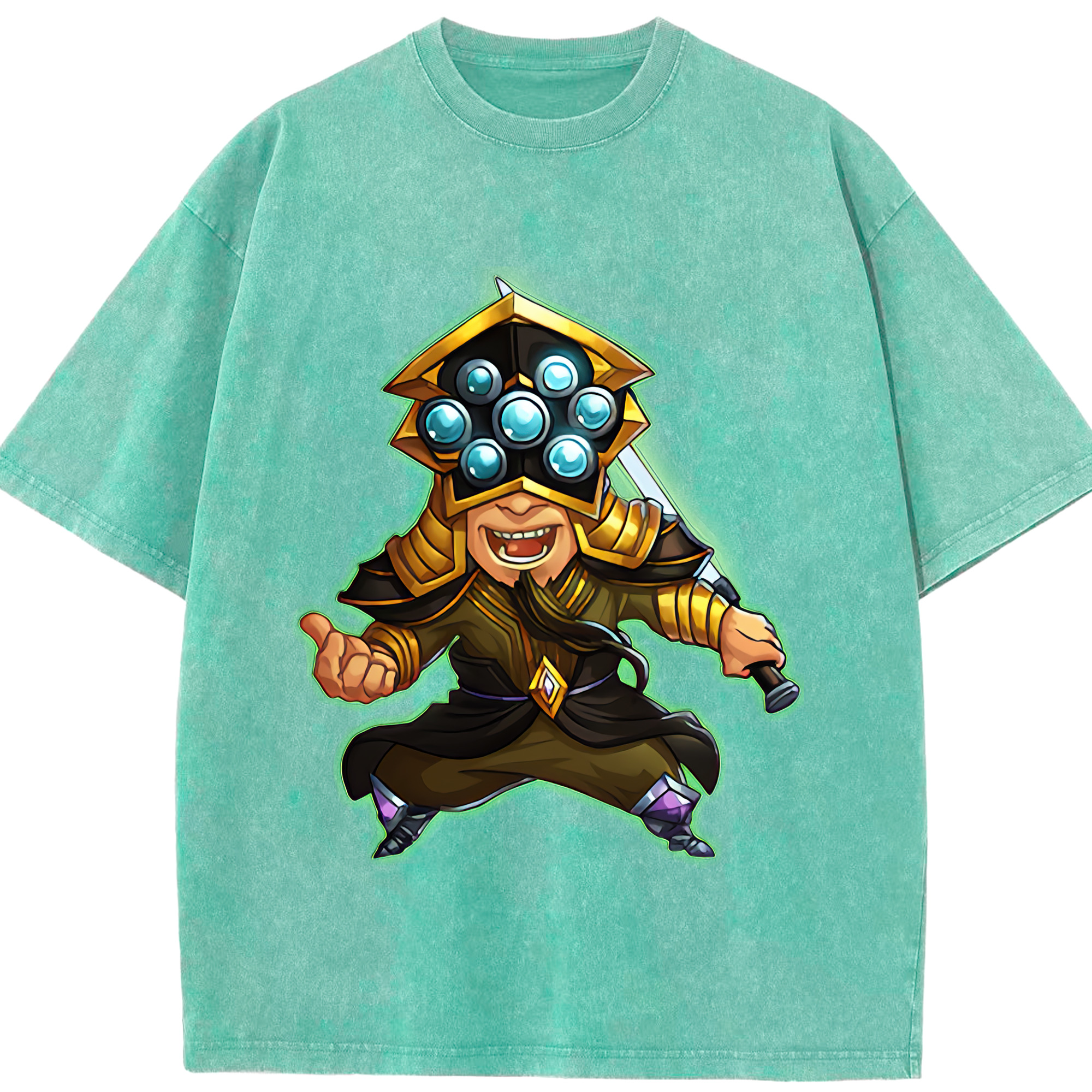 リーグ・オブ・レジェンド League of Legends LOL 綿100% ヴィンテージ風 半袖Tシャツ（フロントプリント）